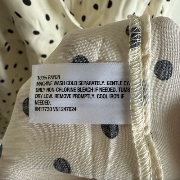 A New Day Black and White Puff Sleeve Mini Wrap Dress 3X - Picture 4 of 6